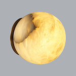 Настенно-потолочный светильник с плафоном в форме шара из алебастра Cryptocrystalline Stone варинант исполнения - 9 | Loft Concept в Челябинске