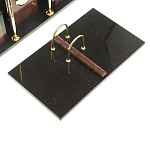 Настольный письменный набор из лемезита и змеевика с часами Royal Accessory варинант исполнения - 3 | Loft Concept в Челябинске