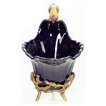 Чаша темно-синего цвета из фарфора с разноцветной птичкой Eden Garden porcelain and bronze варинант исполнения - 10 | Loft Concept в Челябинске