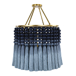 Люстра синяя плетеная с кисточками Boho Tassel Chandelier варинант исполнения - 2 | Loft Concept в Челябинске