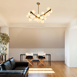 Люстра подвесная фигурная с белыми лампами в форме шара Felicitat варинант исполнения - 1 | Loft Concept в Челябинске