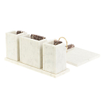 Настольный письменный набор из мрамора и креноида с гербом России Marble Accessory варинант исполнения - 3 | Loft Concept в Челябинске