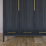 Большой Шкаф Primo Черный дуб с 3 дверьми и 3 выдвижными ящиками варинант исполнения - 2 | Loft Concept в Челябинске