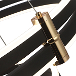 Люстра светодиодная с 3-мя плафонами в форме колец из акрила и алюминия с пультом для регулировки света Ring Horizontal Anthracite варинант исполнения - 8 | Loft Concept в Челябинске