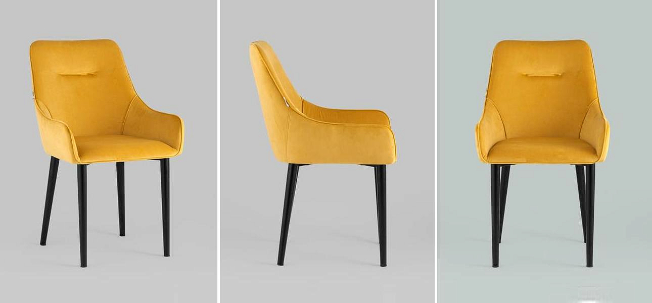 Стул Joan Chair Велюр Мандариновый Цвет Стул Joan Chair Велюр Мандариновый Цвет - Loft-Concept в Челябинске