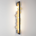 Бра вертикальное черного цвета с золотыми кругами и квадратами Gravyura варинант исполнения - 4 | Loft Concept в Челябинске