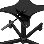 Стул с мягкой черной обивкой из велюра и подъемно-поворотным механизмом на колесиках Harper Black варинант исполнения - 5 | Loft Concept в Челябинске