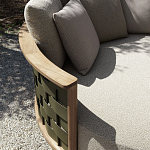 Дизайнерский уличный диван из массива дерева с плетеной спинкой PALINFRASCA Sofa варинант исполнения - 14 | Loft Concept в Челябинске