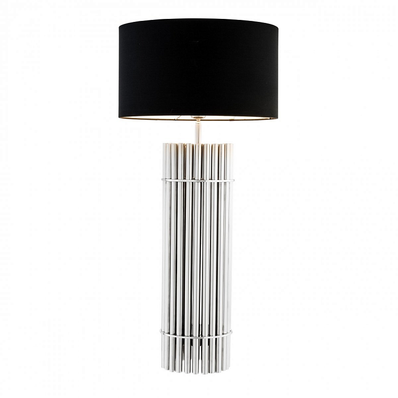 Настольная лампа Eichholtz Table Lamp Reef Никель Черный Настольная лампа Eichholtz Table Lamp Reef Никель Черный в Челябинске | Loft Concept