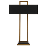 Настольная лампа прямоугольная с черным абажуром Strictness of Forms варинант исполнения - 2 | Loft Concept в Челябинске