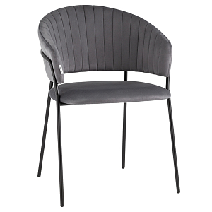 Стул в велюре серого цвета Horizon