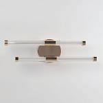 Бра с круглым основанием золотого цвета и двумя вертикальными плафонами Hex Scaffold варинант исполнения - 3 | Loft Concept в Челябинске