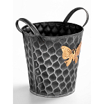 Железное кашпо Gold butterfly design варинант исполнения - 3 | Loft Concept в Челябинске