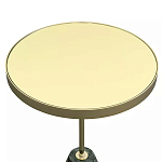 Кофейный столик с круглой зеркальной столешницей и мраморным основанием Stable Base варинант исполнения - 2 | Loft Concept в Челябинске