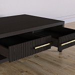 Кофейный стол Primo с двумя ящиками Темный орех варинант исполнения - 6 | Loft Concept в Челябинске