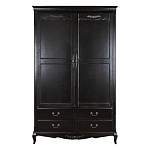 Шкаф черный с 4-мя ящиками и 2-мя дверцами в стиле Прованс Vintage варинант исполнения - 1 | Loft Concept в Челябинске