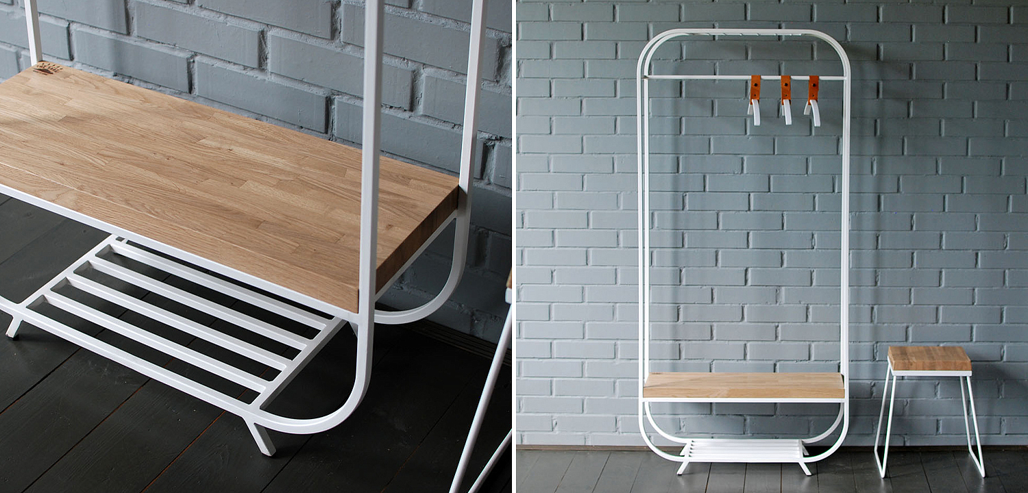 Рейл Franks Industrial Metal Rust Clothes Rail Рейл Franks Industrial Metal Rust Clothes Rail - Loft-Concept в Челябинске