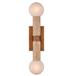 Бра цилиндрической формы с 2-мя плафонами белого цвета Marble Glow варинант исполнения - 1 | Loft Concept в Челябинске