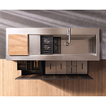 Кухонный гарнитур из массива дерева и камня HI-LINE 6 FRAME DOOR Dada Engenereed Kitchen варинант исполнения - 8 | Loft Concept в Челябинске