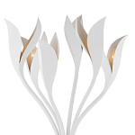 Торшер белый с плафонами в виде лепестков Delicate Flower варинант исполнения - 2 | Loft Concept в Челябинске