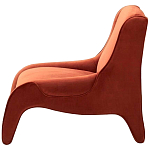 Дизайнерское кресло оранжевое в мягкой велюровой обивке Granger Armchair Orange варинант исполнения - 2 | Loft Concept в Челябинске