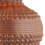 Настольная лампа темно-коричневая с тканевым абажуром в форме конуса Сhieftain варинант исполнения - 1 | Loft Concept в Челябинске