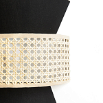 Бра с плетеным декором из ротанга Bonnie Wicker Black Wall Lamp варинант исполнения - 3 | Loft Concept в Челябинске