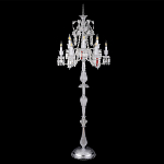 Торшер с 12-ю белыми текстильными абажурами и хрустальными подвесками Lustre Reverie варинант исполнения - 3 | Loft Concept в Челябинске