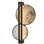 Бра из двух каменных дисков в металлической раме Constellation варинант исполнения - 1 | Loft Concept в Челябинске