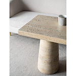 Столик приставной с квадратной столешницей Textured Cream Table варинант исполнения - 6 | Loft Concept в Челябинске