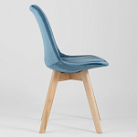 Стул с мягким велюровым сиденьем Arvika Blue варинант исполнения - 2 | Loft Concept в Челябинске