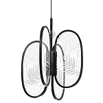 Люстра с гравировкой на акриловых плафонах Gravyura Black D 33 см варинант исполнения - 1 | Loft Concept в Челябинске