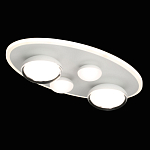 Потолочный светильник овальной формы белого цвета с 4-мя лампами Lunar Pebbles варинант исполнения - 2 | Loft Concept в Челябинске