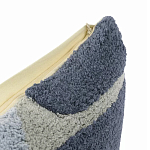 Чехол на подушку с рисунком серо-синего цвета Elan Textured варинант исполнения - 3 | Loft Concept в Челябинске