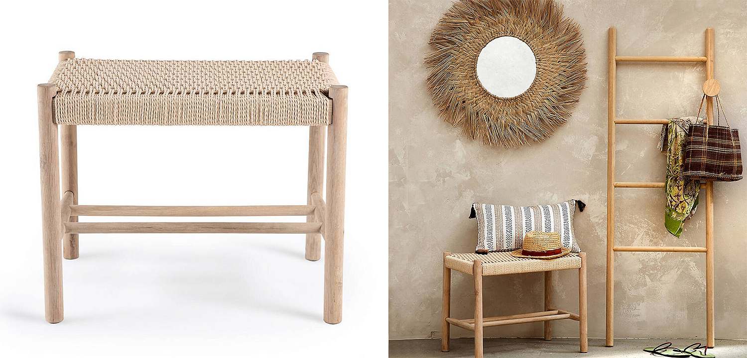 Банкетка Enzo Wicker Beige Banquet mini Банкетка Enzo Wicker Beige Banquet mini - Loft-Concept в Челябинске