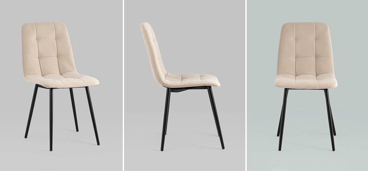Стул NANCY S-2 Chair Бежевый Велюр Стул NANCY S-2 Chair Бежевый Велюр - Loft-Concept в Челябинске