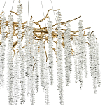 Люстра с декором в виде ветвей с хрустальными подвесками Fairytree Gold Crystal Chandelier варинант исполнения - 2 | Loft Concept в Челябинске
