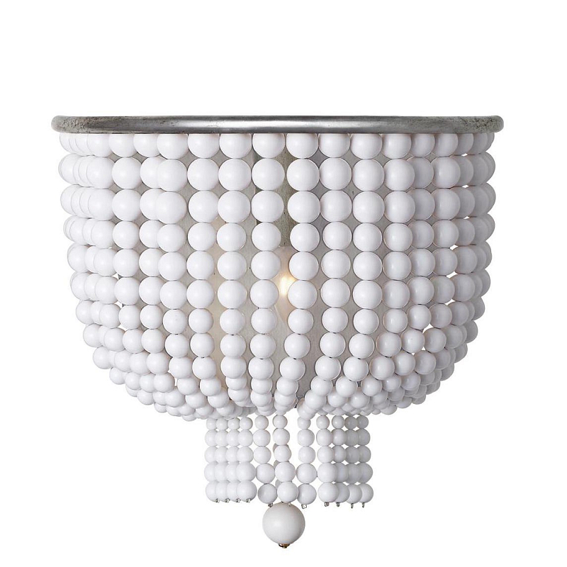 Бра JACQUELINE WHITE SCONCE Белый Латунь Серебряный Бра JACQUELINE WHITE SCONCE Белый Латунь Серебряный в Челябинске | Loft Concept