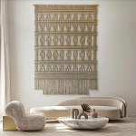 Панно на стену плетеное Макраме бежевый цвет  варинант исполнения - 10 | Loft Concept в Челябинске