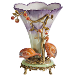 Ваза с цесарками из фарфора с бронзовыми элементами Garden of Eden варинант исполнения - 1 | Loft Concept в Челябинске