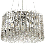 Круглая люстра с металлическими и хрустальными подвесками Bonnay Crystal Chrome Chandelier варинант исполнения - 3 | Loft Concept в Челябинске