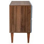 Тумба прикроватная серая из массива бука с 2-мя ящиками Wenge Light варинант исполнения - 3 | Loft Concept в Челябинске
