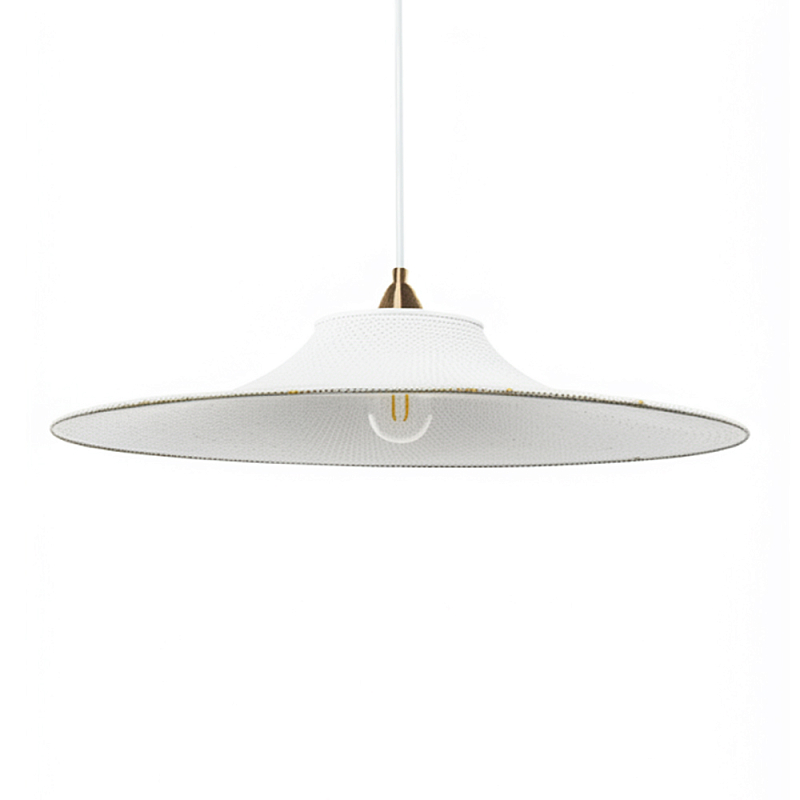 Подвесной вязаный белый светильник «Токио»  Белый в Челябинске | Loft Concept 