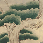 Обои ручная роспись Bamboo River Blossom Original colourway on Brushed Gold gilded paper варинант исполнения - 1 | Loft Concept в Челябинске