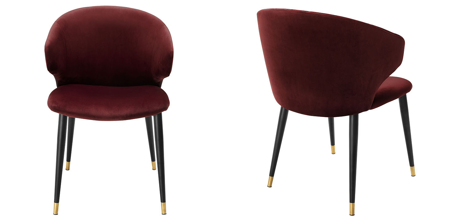 Стул Eichholtz DINING CHAIR VOLANTE burgundy Стул Eichholtz DINING CHAIR VOLANTE burgundy - Loft-Concept в Челябинске