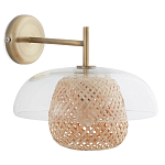 Бра с плафоном из плетенного бамбука Corzine варинант исполнения - 1 | Loft Concept в Челябинске