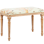 Банкетка из массива бука светло-зеленая с растительным орнаментом Raffael Angel Floral Banquette варинант исполнения - 1 | Loft Concept в Челябинске