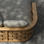 Дизайнерский уличный диван из массива дерева с плетеной спинкой PALINFRASCA Sofa варинант исполнения - 5 | Loft Concept в Челябинске