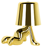 Настольная лампа фигурная цвета золото с гладким абажуром Высота 17 см Sophia варинант исполнения - 2 | Loft Concept в Челябинске