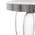 Дизайнерский журнальный стол на 3-х овальных прозрачных ножках Tukutic варинант исполнения - 1 | Loft Concept в Челябинске